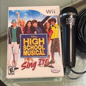 Disney High School Musical Sing It Wii Game with Microphone - Blue and Black